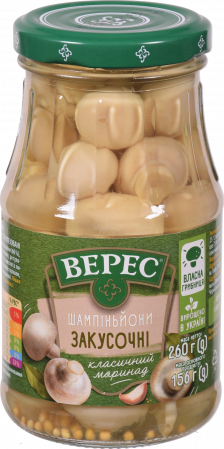 Mushrooms Veres Cecheritsi 260 g pack Snacks